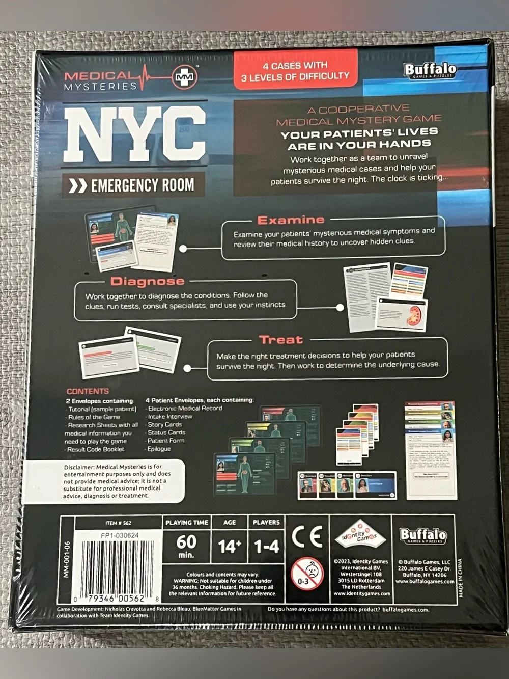 Buffalo Games Medical Mysteries: NYC Emergency Room Coop Game, 1-4, Age 14+